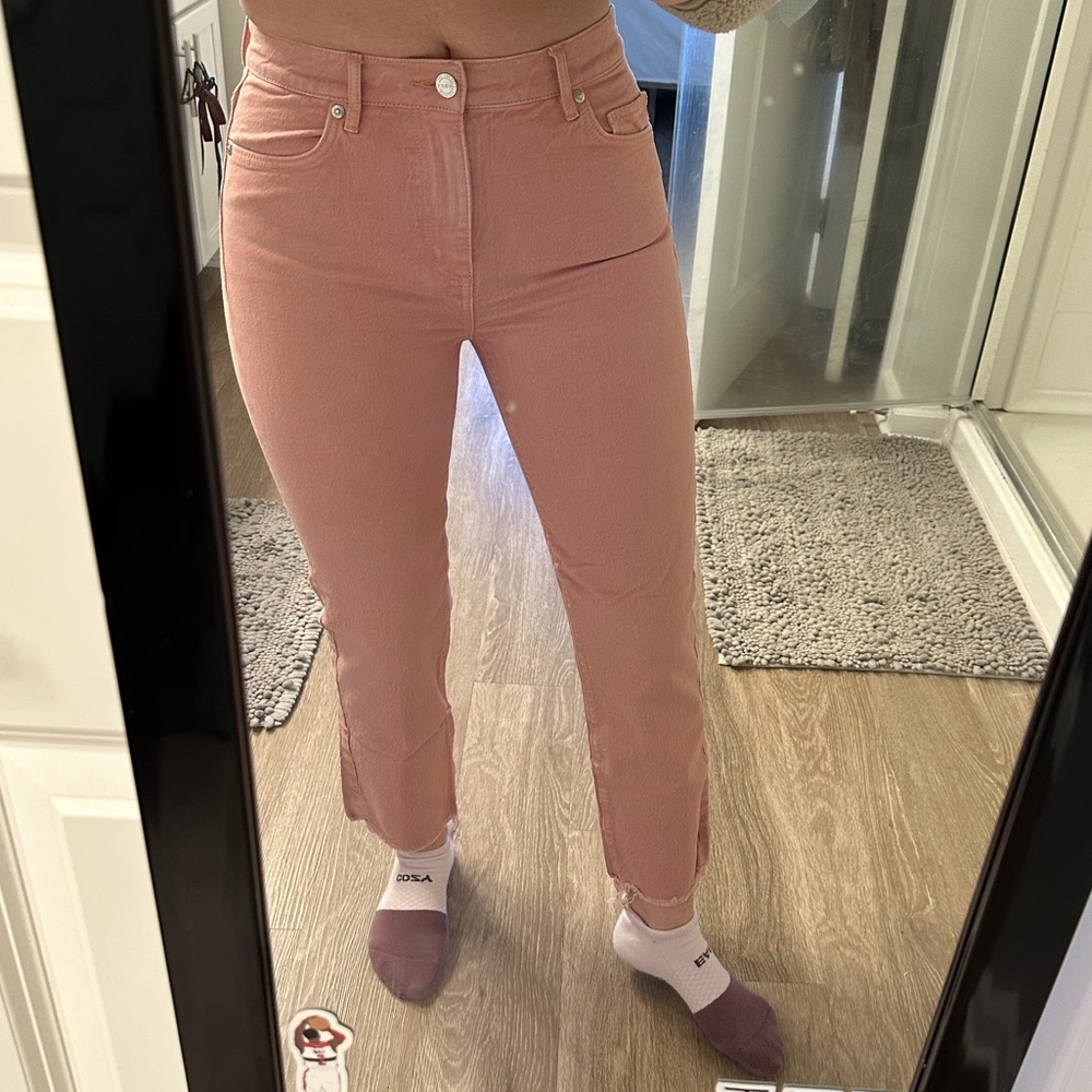 LOFT Pink Straight Leg Jeans